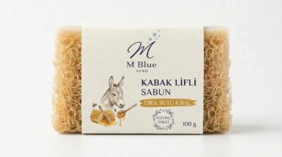 Eşek Sütü & Bal - Doğal Kabak Lifli Sabun - 100g
